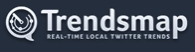 Twitter trends in a map